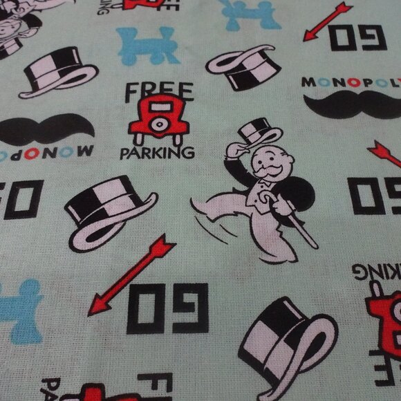 Fun MONOPOLY MULTI COLORED ICONS Handmade Cotton Pillowcase Standard/Queen - Picture 1 of 3